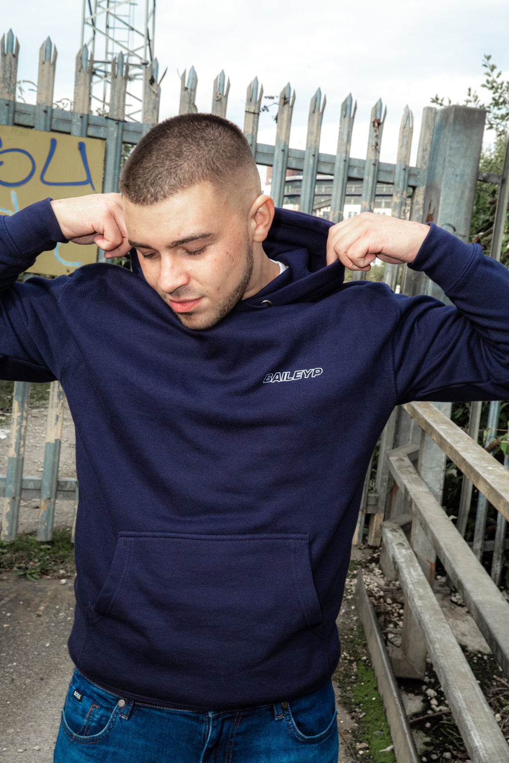 The Blue/Black Classic BAILEY P Hoodie