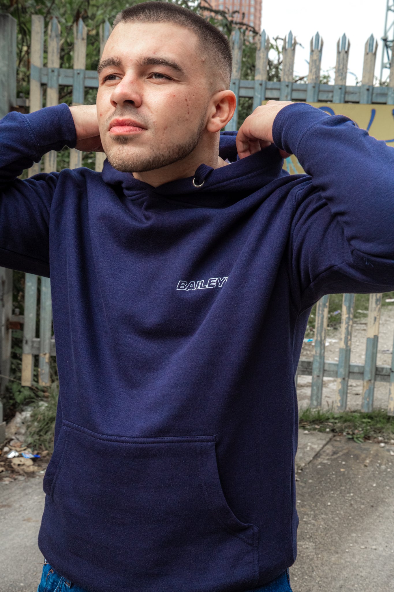 The Blue/Black Classic BAILEY P Hoodie